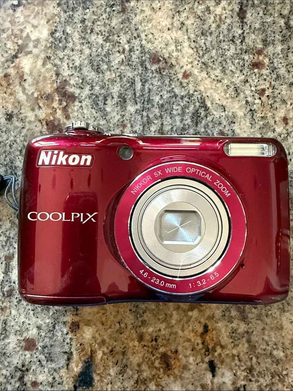 Nikon COOLPIX Compact Digital Camera - Red Metallic Finish